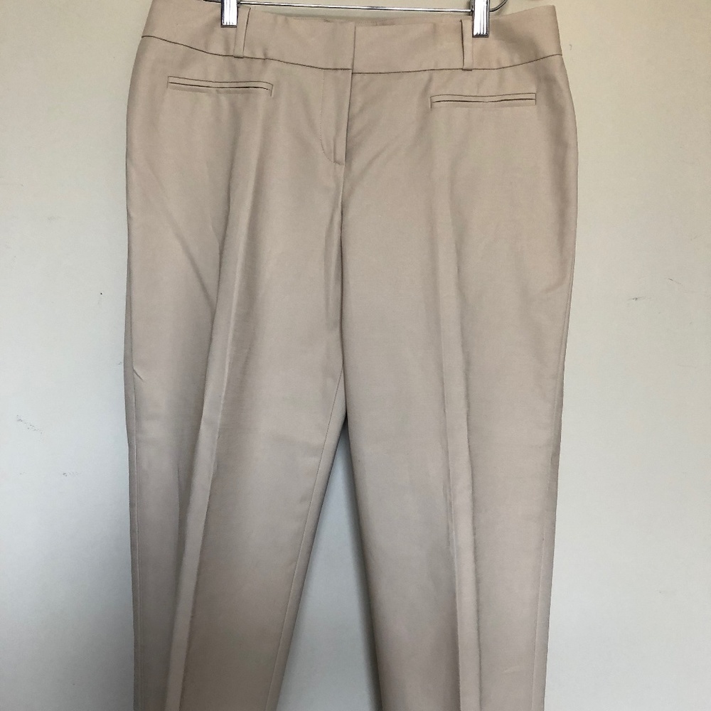 HALOGEN Taylor Fit Ankle Pants in Cream
